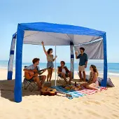 Vevor Tonnelle de Plage 2,4 x 2,4 m