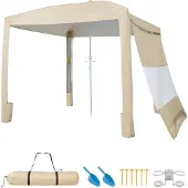Vevor Tonnelle de Plage 2,4 x 2,4 m