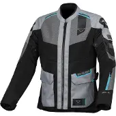 Sonstiges Veste de moto en textile Macna Travelair pour femme, gris/bleu, M