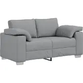 vidaXL Ensemble de Canapés 2 pcs Gris clair 219 x 77 x 82 cm tissu