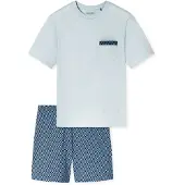 Schiesser Pyjama court 'Comfort Nightwear' bleu marine / bleu clair