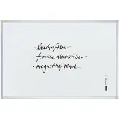 Franken Tableau blanc X-tra!Line - laqué - cadre alu - l. 600 x H 450 mm - avec auget