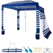 Vevor Tonnelle de Plage 2,4x2,4 m