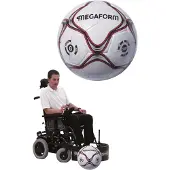 Megaform Ballon de football multicolore adapté aux fauteuils roulants pour enfants
