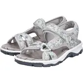 Rieker Damen Trekking Sandalen Grau/Mehrfarbig