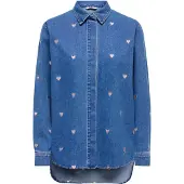 ONLY Chemisier 'ONLVERA' bleu denim / rose ancienne
