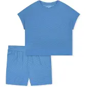 Schiesser Pyjama 'Casual Feel' aqua