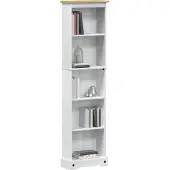 vidaXL Bibliothèque Blanc 46 x 20 x 170 cm Pin massif