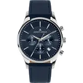 Jacques Lemans Montre dateur London Classic Blue Silver Dial I