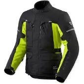 REV'IT! Veste de moto textile imperméable Revit Outback 5 H2O, noir/jaune fluo, 3XL