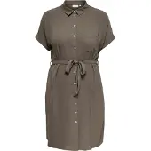 ONLY Carmakoma Robe-chemise 'CARMetta' chocolat