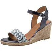 Tamaris Sandales à lanières turquoise / bleu nuit / argent / blanc