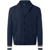 MAERZ Muenchen Vestes en maille bleu marine / moka / blanc
