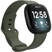 IMoshion Bracelet silicone pour Fitbit Versa 4/ 3 / Sense (2) - Vert
