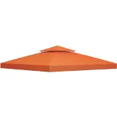 Outsunny Toit de rechange pour pavillon de jardin en métal Tente de réception Pavillon de jardin Toit 3x3