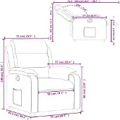 vidaXL Fauteuil relax noir similicuir