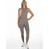 Divina Pantalon de sport 'Sleek' cappuccino / blanc