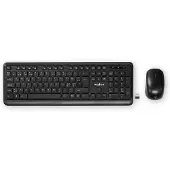 Nedis Souris et clavier | Sans fil | Connexion souris et clavier : USB | 800 / 1200 / 1600 dpi | DPI réglable | QWERTY | ND Layout
