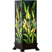 Clayre & Eef Tiffany lampe de table 18x18x45 cm Vert verre