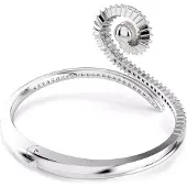 Swarovski x Ariana Grande Armreif Kristallperle Baguette Schliff Weiss Rhodiniert, (Métal )