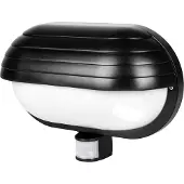 MasterLed Applique murale d'extérieur avec détecteur de mouvement E27 noir IP44 - Applique murale résistante aux intempéries avec capteur PIR, réglable