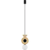 Nowodvorski Lighting Suspension DROPS WOOD B noir et blanc 1xG9x12W en bois, dimensions : 216,5 x 16 x 16 cm, IP20, Lighting