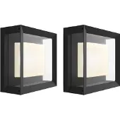 Philips Hue Econic Applique Murale White and Color Noir Moderne Lot de 2