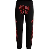Thug Life Pantalon de sport 'Ink' rouge / noir