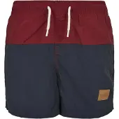 Urban Classics Shorts de bain bleu marine / lie de vin