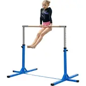 HOMCOM Barre de gymnastique barre horizontale de gymnastique 13 niveaux réglables en hauteur