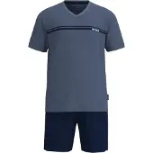Tom Tailor Pyjama court bleu nuit / saphir / blanc