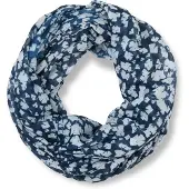 Tom Tailor Écharpe tube bleu foncé / blanc cassé