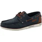 Mustang Pour des hommes Chaussures de voile / bateau Flâneurs Bootsschuhe 26M0051002 bleu