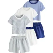Next Pyjama bleu / bleu foncé / gris chiné / blanc