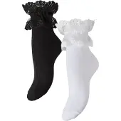 Pieces Chaussettes 'JOLINE' noir / blanc