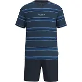 Tom Tailor Pyjama court bleu / blanc