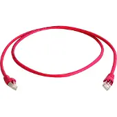 Telegärtner Câble patch S/FTP Cat.6A 10/100/1000BT, crossover, rouge, 2 m