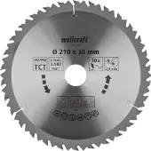 Wolfcraft 6737000 Wood Circular Saw Disc 210 Mm Argenté