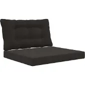 vidaXL Coussin De Canapé D'extérieur 2 Pcs Noir Polyester