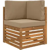vidaXL Coussin de canapé d'extérieur 3 pcs Taupe Polyester