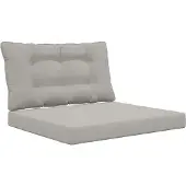 vidaXL Coussin de canapé d'extérieur 2 pcs Gris Polyester