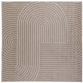 vidaXL Tapis de salon PALMERAS Beige 240 x 240 cm Polyester