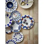 Creative Collection Assiettes Linora bleues Ø28cm, lot de 3