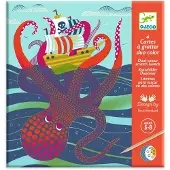Djeco Jeu créatif à gratter « Faune marine »,