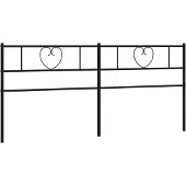 vidaXL Tête de lit de rechange en métal noir 180 cm