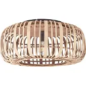 Brilliant Plafonnier naturel WOODROW | Plafonnier style boho avec abat-jour en bambou Ø 50 cm | 1x E27 douille max. 60W | métal/bambou