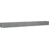 vidaXL Jardinière Gris Clair 600 X 80 X 45 Cm Acier