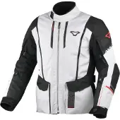 Sonstiges Veste de moto textile imperméable Macna Air Hybrid 2.0, gris clair/noir/rouge, XL