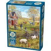 Cobble Hill Puzzle Pièces XXL - Jeune Ferme Familiale - Random Cut - 500 à 999 pièces