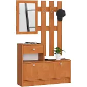 Akord Ensemble de meubles d'entrée avec miroir et tiroir en couleur olcha pour une entrée fonctionnelle et élégante